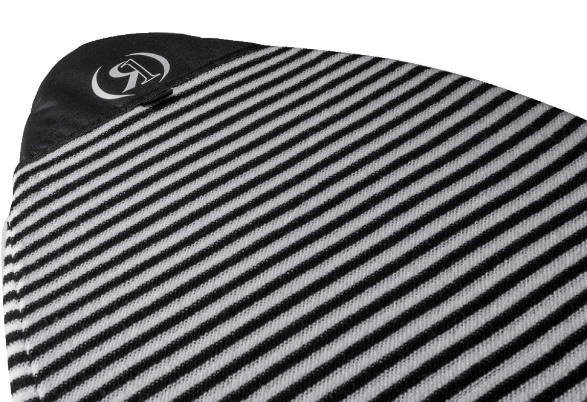 Ronix Sleeping Sack Round Surf Sock 2022 - Black surf sock with a round toe and white logo on top.