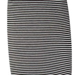 Ronix Sleeping Sack Round Surf Sock 2022 - A black and white striped sleeping bag with a drawstring at the top, laid flat on a solid surface.