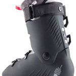 Rossignol Ladies Pure Pro 80 Ski Boots 2024 - Black ski boots with a silver buckle and white trim.