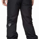 Rossignol Rapide Insulated Pant 2022-2023 - Black insulated ski pants with a white logo on the left leg and silver hardware.
