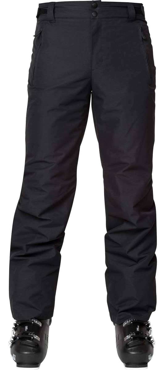 Rossignol Rapide Insulated Pant 2022-2023 - Black insulated ski pants with zippered pockets and adjustable cuffs.