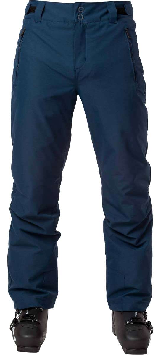 Rossignol Rapide Insulated Pant 2022-2023 - Dark blue snow pants with zippered pockets and adjustable cuffs.