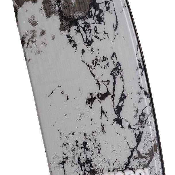 Rossignol Blackops Escaper 94 Flat Ski 2022 - A black and white ski with a marbled pattern on its top surface.