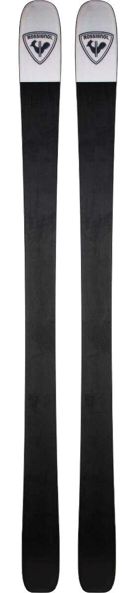 Rossignol Blackops Escaper 94 Flat Ski 2022 - A black ski with a white logo featuring two black wings and the word "ROSSIGNOL" in black letters.