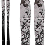 Rossignol Blackops Escaper 94 Flat Ski 2022 - A black and white ski with a marbled pattern on top, featuring a distinctive Rossignol logo in white at the tip.
