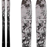 Rossignol Blackops Escaper 94 Flat Ski 2022 - A black and white ski with a marbled pattern on top, featuring a distinctive Rossignol logo in white at the tip.