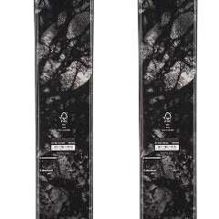 Rossignol Blackops Escaper 94 Flat Ski 2022 - A black and white ski with a marbled pattern on top, featuring a distinctive Rossignol logo at the tip.