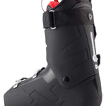 Rossignol Speed 120 HV Ski Boots 2024 - Black ski boots with silver buckles and straps, featuring a red interior lining.