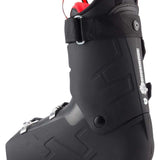 Rossignol Speed 120 HV Ski Boots 2024 - Black ski boots with silver buckles and straps, featuring a red interior lining.