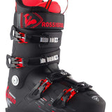 Rossignol Speed 120 HV Ski Boots 2024 - Black ski boots with red accents and a rooster logo on the strap.