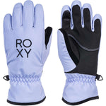 Roxy Junior's Freshfield Gloves 2024 - A pair of gloves with a light blue palm and fingers, featuring a darker blue wrist strap and thumb.