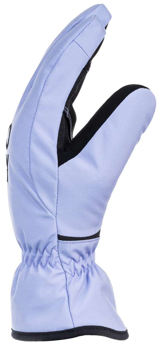 Roxy Junior's Freshfield Gloves 2024 - A pair of light blue gloves with black trim and a black logo on the wrist.