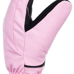 Roxy Junior's Freshfield Gloves 2024 - Pink gloves with black trim and a white logo on the wrist.
