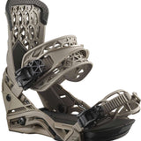 Salomon Highlander Snowboard Binding 2022 - A tan snowboard binding with a geometric pattern on the top strap and black buckles.