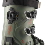 Salomon Shift Pro 130 AT Ski Boot 2022 - A black and orange ski boot with a textured pattern on the upper material.