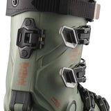 Salomon Shift Pro 130 AT Ski Boot 2022 - A black and orange ski boot with a textured pattern on the upper material.