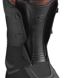 Salomon Shift Pro 130 AT Ski Boot 2022 - Black ski boot with a textured pattern on the side and a silver buckle.