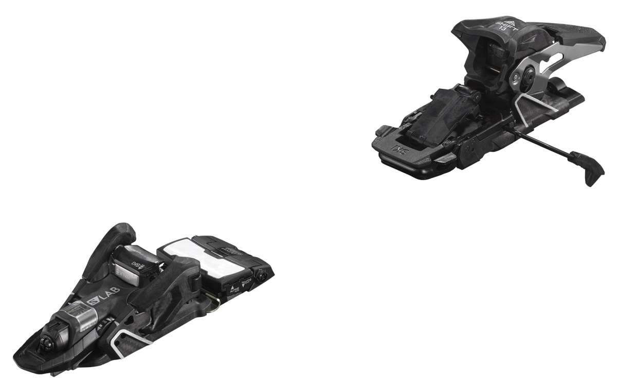 Salomon S-Lab Shift MNC 13 Ski Binding - Black ski binding with silver hardware and white text on top plate.