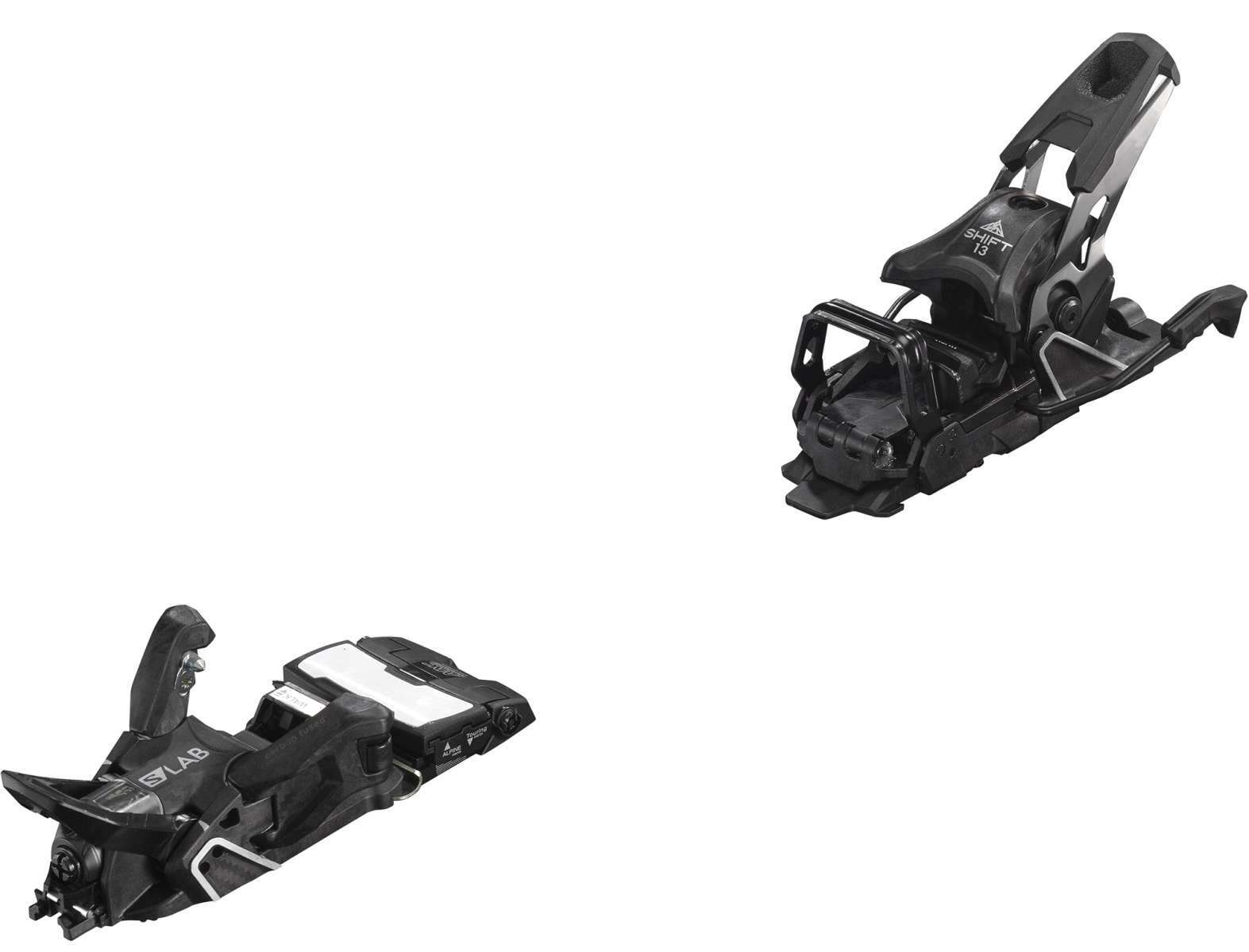 Salomon S-Lab Shift MNC 13 Ski Binding - Black ski binding with silver hardware and white text.