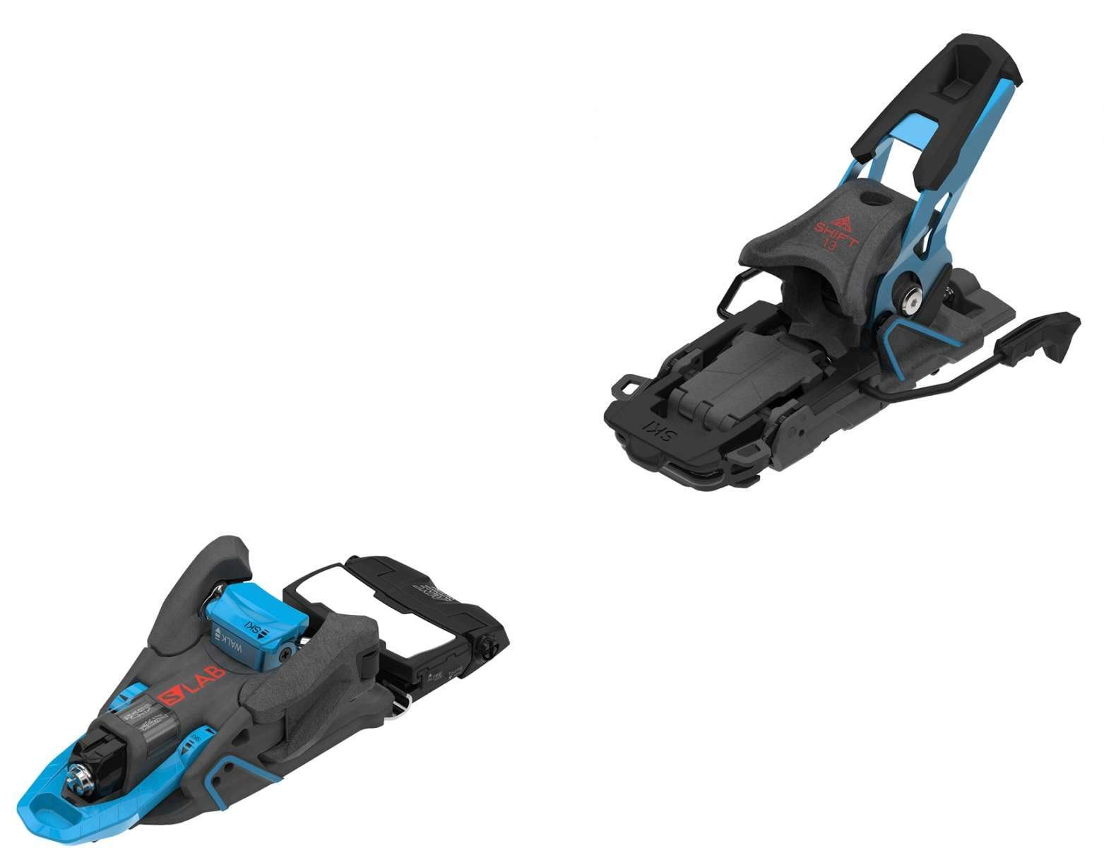 Salomon S-Lab Shift MNC 13 Ski Binding - Black ski binding with silver screws and a blue logo on top.