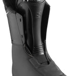 Salomon S-Pro HV 90 IC Ski Boots 2020-2021 - Black ski boots with white accents and a textured pattern on the tongue.