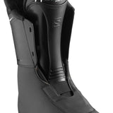 Salomon S-Pro HV 90 IC Ski Boots 2020-2021 - Black ski boots with white accents and a textured pattern on the tongue.