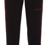 Spyder Boys Speed Fleece Pants 2022 - Black fleece pants with red stripe down side seam.