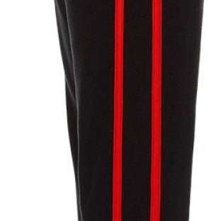 Spyder Boys Speed Fleece Pants - Black fleece pants with red stripe down the side.
