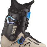 Salomon S/Lab MTN Ski Boots 2024 - Black ski boots with a blue logo on the side and silver buckles.