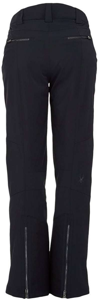 Spyder Ladies Amour GORE-TEX Infinium Pant 2023 - Black pants with a subtle pattern of thin white lines on the upper thigh area.