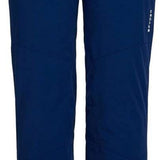 Spyder Ladies Amour GORE-TEX Infinium Pant 2023 - Dark blue pants with a subtle pattern of thin, darker stripes on the upper thigh area.