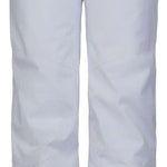 Spyder Ladies Amour GORE-TEX Infinium Pant 2023 - White ski pants with black zippers on side pockets and a black button at waistband.