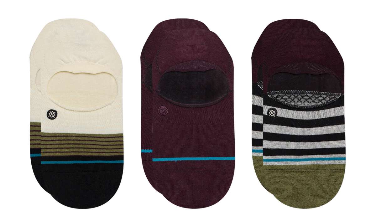 Stance Ladies Bespoke No Show Socks 3-Pack 2023 - A three-pack of no-show socks in various colors, featuring a subtle pattern and a smooth texture.