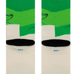 Stance Grogu West Crew Socks - A pair of crew socks featuring a green and white design with an image of Grogu from The Mandalorian on them.