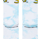 Stance - White socks with yellow logo on top of foot.