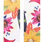 Stance Lucid Crew Cut Socks Ladies 2023 - White crew cut socks with a repeating pattern of yellow, pink and orange flowers.