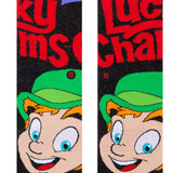 Stance Lucky Charms Crew Cut Kids Socks - A pair of socks featuring a colorful design with the iconic Lucky Charms leprechaun character and rainbow stripes.