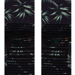 Stance Paradis Crew Socks 2023 - Black crew socks with palm tree print and blue accents.