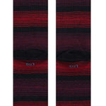 Stance Tonality Crew Socks 2023 - Black crew socks with horizontal red and gray stripes.