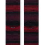 Stance Tonality Crew Socks 2023 - Black crew socks with horizontal red and gray stripes.