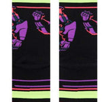 Stance Zurg Crew Socks 2023 - Black crew socks with a purple and red graphic of Zurg from Toy Story on the top portion.