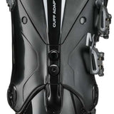 Tecnica Ladies Mach Sport HV 65 Ski Boot 2022-2023 - Black ski boot with white lettering and a silver buckle on the side.