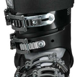 Tecnica Ladies Mach Sport HV 65 Ski Boot 2022-2023 - Black ski boot with silver buckles and straps.