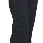 Turbine Ladies Aura II Shell Pants 2024 - Black pants with a zippered pocket on the right thigh and a belt loop at the waist.