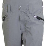 Turbine Mission II Shell Bib 2023 - A gray bib with a black logo on the left leg and adjustable straps.