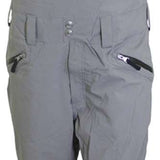 Turbine Mission II Shell Bib 2023 - A gray bib with a black logo on the left leg and adjustable straps.