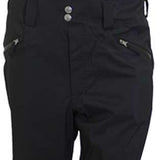 Turbine Mission II Shell Bib 2023 - Black bib overalls with adjustable straps and silver buckles, featuring a zippered fly and multiple pockets on the front.