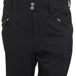 Turbine Mission II Shell Bib 2023 - Black bib overalls with adjustable straps and silver buckles, featuring a zippered fly and multiple pockets on the front.