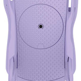 Union Women's Legacy Snowboard Binding 2024 - A women's snowboard binding with a sleek black baseplate and silver buckles.