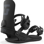 Union Women's Legacy Snowboard Binding 2024 - Black snowboard bindings with a sleek, modern design and silver buckles.